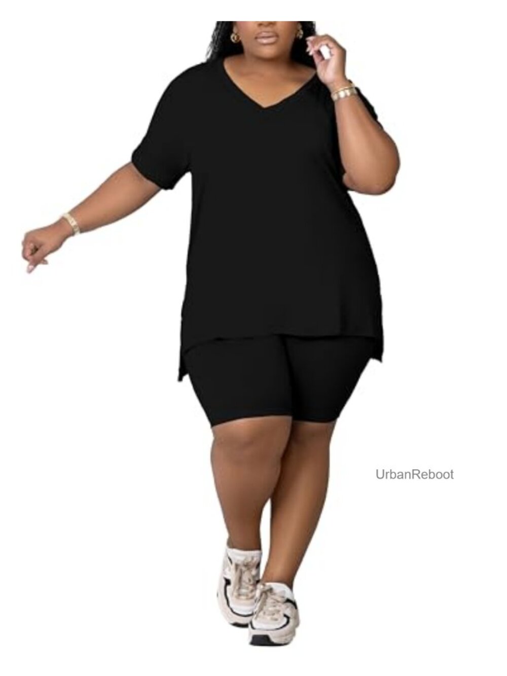 Women's Plus Size 2-Piece Tracksuit Sweatsuit Lounge Set
